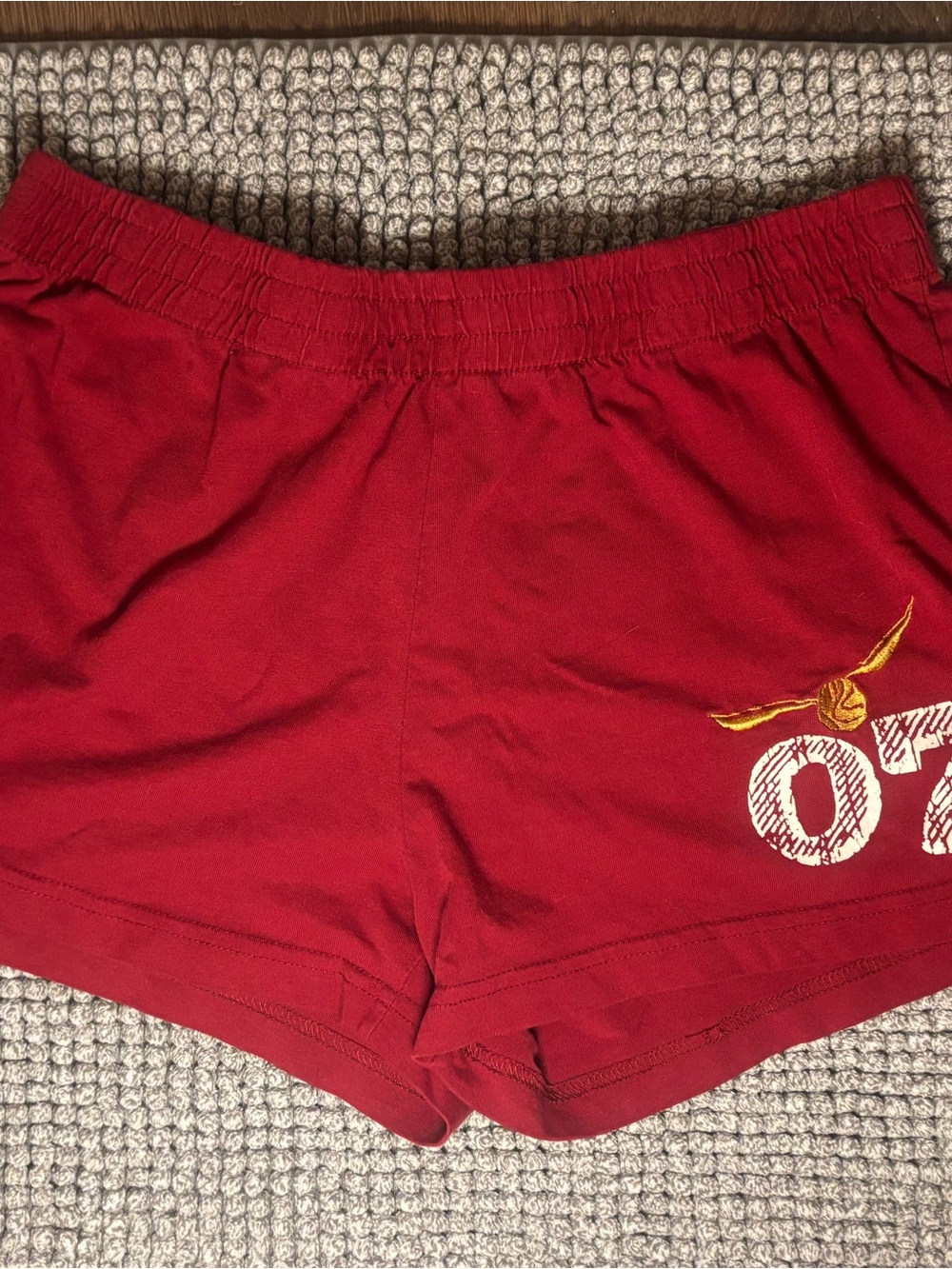 Universal Harry Potter Gryffindor Women's Red Athletic Shorts Yellow Graphic